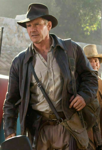 Indiana Jones Harrison Ford Cow Hide Real Leather Jacket - Picture 2 of 4