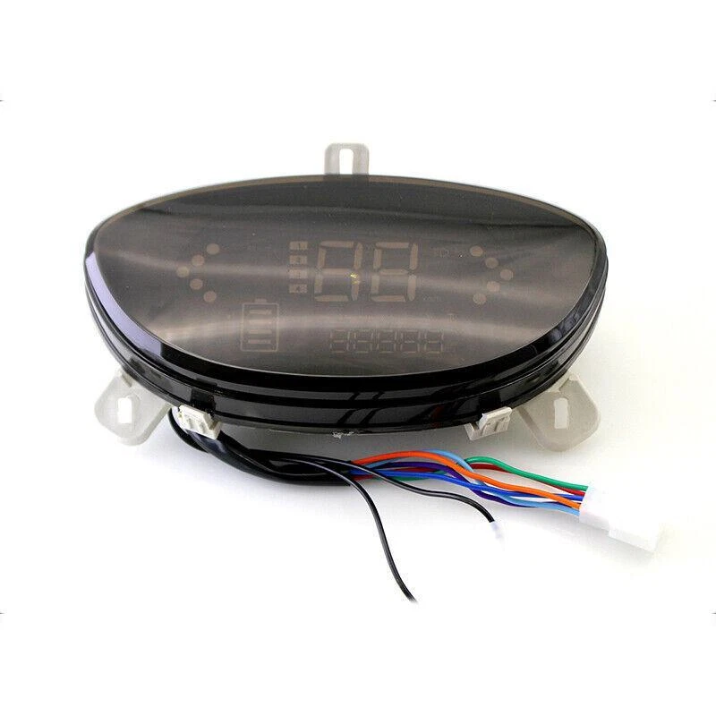 LCD Universal Motorcycle Speedometer Gauge Odometer KM MPH Gear Scooter Odometer - Image 4 of 4