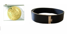 Gürtel Zunftgürtel LEDERGÜRTEL schwarz 80-130 cm + Koppelschloß Maurer