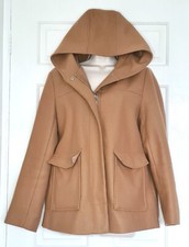 PRIMARK WOMENS LADIES TAN BROWN CAMEL FLEECE WINTER COAT JACKET - SIZE UK 12