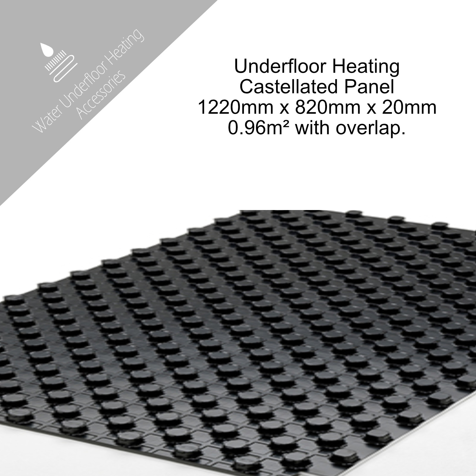 Underfloor Heating Plastic Castellated Floor Panels for Water Underfloor  Heating | eBay