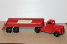 COOL VINTAGE TOOTSIETOY 1947 MACK L LINE MOBIL TANKER TRUCK