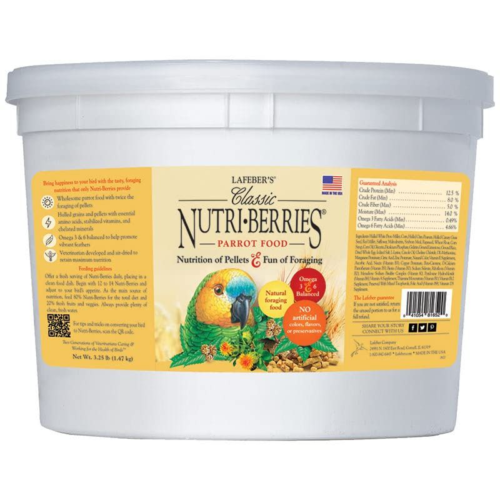 LAFEBER'S Classic Nutri-Berries Pet Bird Food, Made 3.25 Pound (Pack of 1)  - Picture 1 of 6
