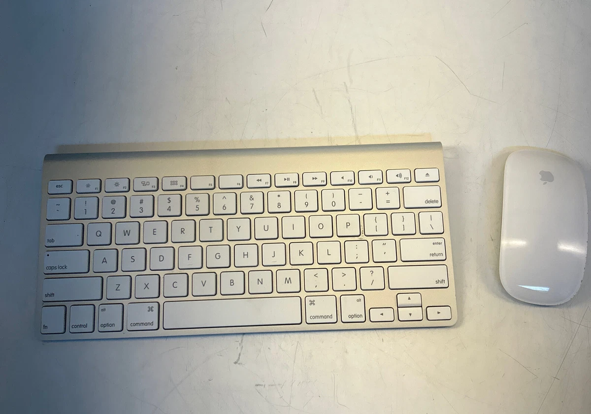 Apple Wireless Keyboard and Magic Mouse A1314 / A1296 White | eBay