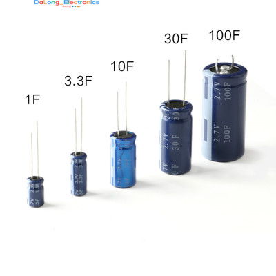 (50 Pcs)Farad Cap 2.7V 1F 3.3F 10F 30F 100F Super Capacitor