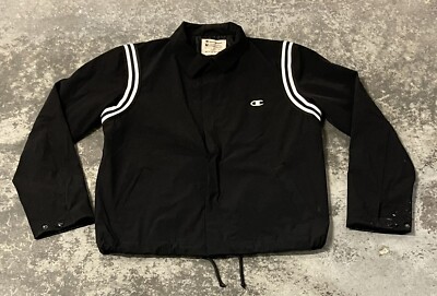 Men s W.W. Wood Wood x Champion Jacket Black Adult Size Medium 