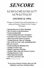 SENCORE Manual, (70 Pgs) Detailed Technical Tips Using LC103 102 101 77 76 75 53
