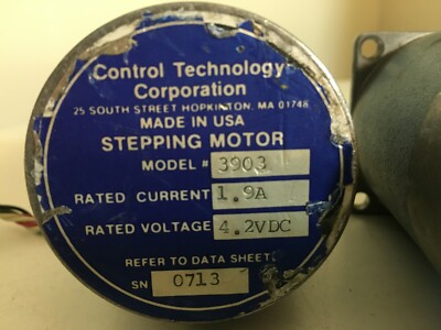 Control Technology Corporation (CTC) Model 3903 4.2VDC stepping motor