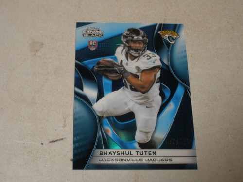2025 Topps Chrome Black Blue Refractor #123 Bhayshul Tuten 098/150 Rookie RC
