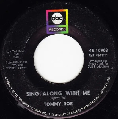 Tommy Roe Sing Along With Me / Nightime Vinyl Single 7inch NEAR MINT ABC