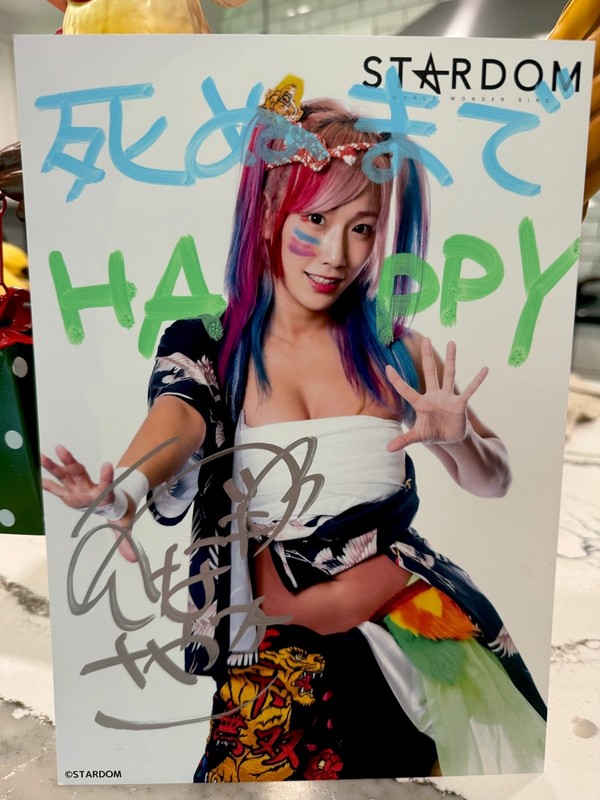 2021 STARDOM Unagi Sayaka Autographed Portrait NJPW WWE AEW Marigold NXT