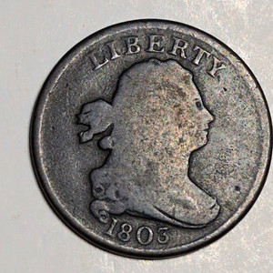 1803 Draped Bust United States 🇺🇲 Half Cent 1/2C Copper coin BN🔥