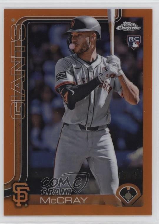 2025 Topps Chrome Orange Refractor 19/25 Grant McCray #116 Rookie RC 1co7