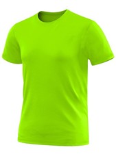 Neon High Visibility Running Mens Shirt UPF50+ Short Sleeve Sun T-Shirt for Men