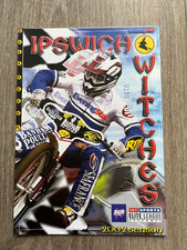 ipswich witches speedway programme 25th july 2002 v poole pirates