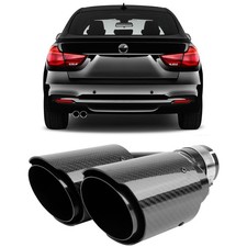 2.5to 4 Carbon Fiber Exhaust Tip Double Slant Cut For 3 Series 328i 335i 340i 2.5to 4 Carbon Fiber Exhaust Tip Double Slant Cut For 3 Series 328i 335i 340i