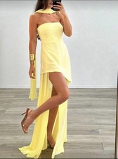 Beautiful Women’s Strapless Bridesmaid Dress With Scarf
