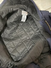Carhartt Men's Hooded Quilted Jacket, Blue, Size Small, Excellent Condition