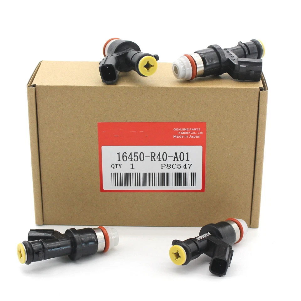 Set of 4 Fuel Injectors 16450-R40-A01 For 2008-2012 HONDA ACCORD 2.4L OEM - Image 3 of 4