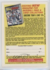 1990-93 Topps Topps Magazine Subscription Inserts Jose Canseco te2
