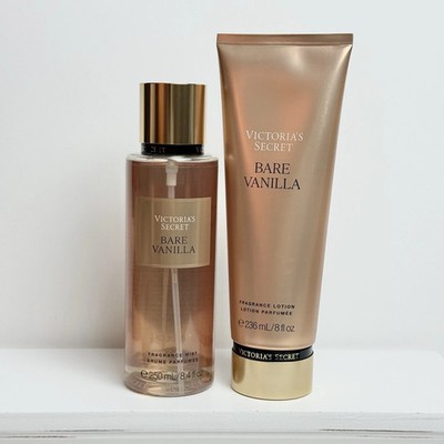 Victoria's Secret Bare Vanilla 8.4 oz Body Mist and Lotion Set