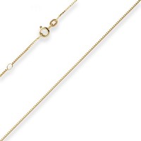 0,8Mm Veneziakette Collier Halskette Aus 585 Gold Gelbgold 45Cm Mit ZwischenöSe