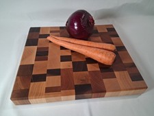End Grain Butcher Block Maple, Cherry, Walnut Cutting Board