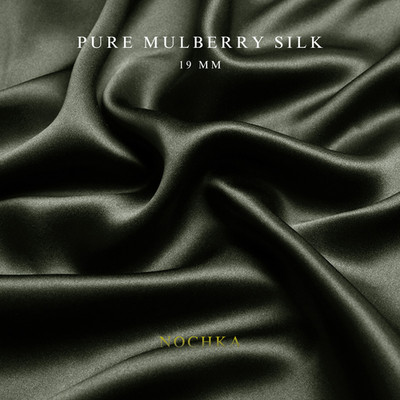 Avocado 100% Pure Mulberry Silk Fabric by the Yard 44'' width 19 mm 6A Grade