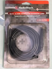 RadioShack 20 Foot Headphone Extension Cord In Original Packaging