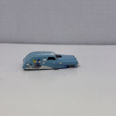 2016 Hot Wheels Peanuts Rolling Thunder Blue Real Riders - No card -1 Wheel Gone