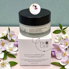 Máscara de renovación de ácido glicólico Dr. B Lab 1 oz/30 g tamaño completo refina la textura de la piel