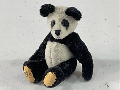 Little Gem Miniature Teddy Bear 2 1/2  PANDA BEAR Jointed Signed VGC