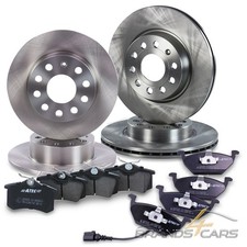 ATEC BREMSSCHEIBEN + BELÄGE VORNE + HINTEN FÜR SKODA OCTAVIA VW CADDY GOLF PLUS