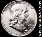 1960 Franklin Half Dollar- Choice Gem Brilliant Uncirculated No Reserve #J5400