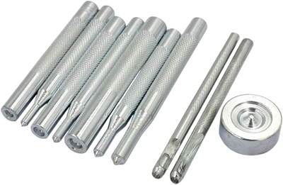 #ad Complete Metal Snap Setting Tools 10 Piece Kit for Handbag amp; Leather Crafts $16.47