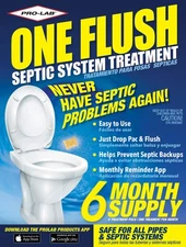 ONE FLUSH - Septic Tank Treatment Packets, 6-Month Supply of Easy-Flush Bacte...