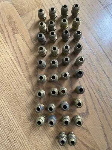 28 Pcs 1/2" Flare X 1/2 Inch NPT Male Brass Couples Tube Fitting Half Union Gas