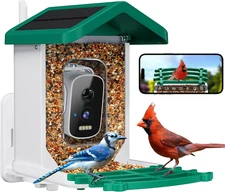 Smart Bird Feeder with Camera, AI Bird Species Identification Solar Powered Pane