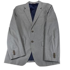 Banana Republic Tailored Slim Fit Sport Coat Jacket Mens Size 44 R Gray Cotton