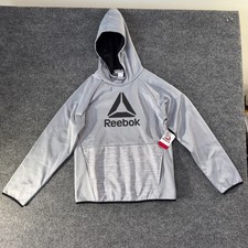 New Reebok Youth XL Hoodie Pullover Gray Classic Logo Sweatshirt 14/16 NWT