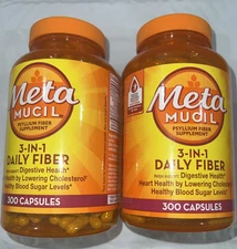 2~Metamucil Multi-health Psyllium Fiber Supplement Capsules 300 Ct 2027
