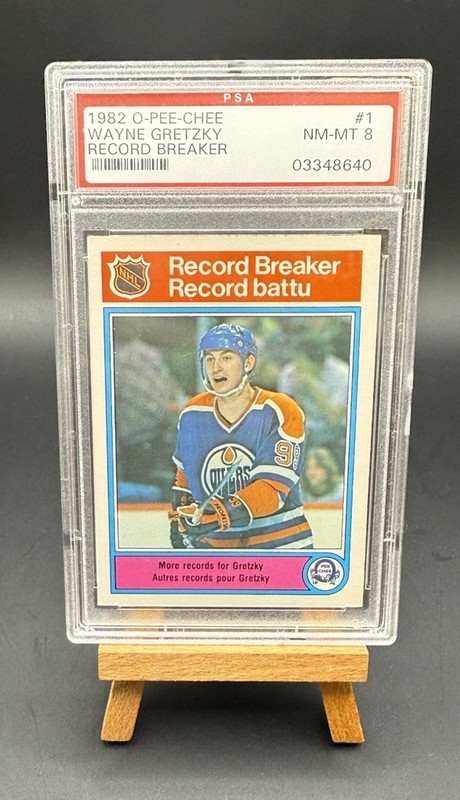 1982 OPC O-Pee-Chee Wayne Gretzky Record Breaker #1 PSA 8