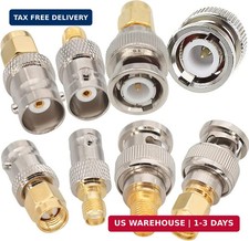SMA to BNC Kits 3 Sets RF Coaxial Adapter Male Female Coax Connector 12 Pcs