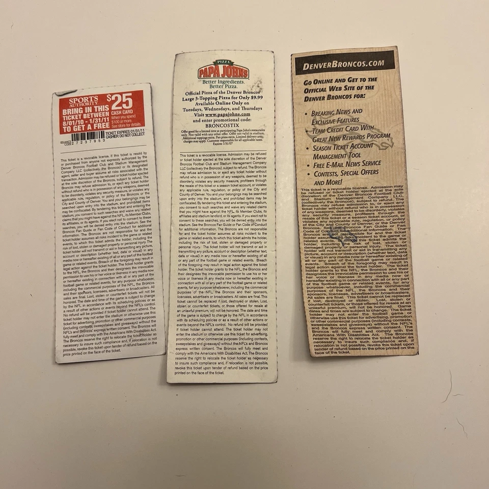 Vintage NFL Football Tickets - Image 2 of 3