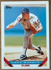ungrade Greg Maddux #183 1993 Topps baseball card