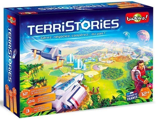 Jeux de société TerriStories de stratégie environnementale et plateau coopératif grand format