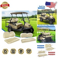 Buff Golf Cart Seat Covers 4pc Diamond Vinyl Club Car Precedent High Protection