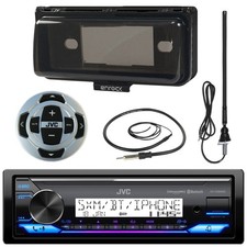 JVC KD-X38MBS 1 DIN USB Stereo Receiver, Cover, Remote, 22" Antenna, 45" Antenna