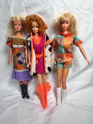 New ListingVintage Barbie Doll Lot 3 Mod 1966 Japan 1968 Taiwan TLC Haircut w/clothing