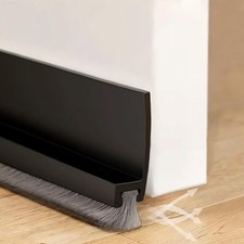 Zugluftstopper Türdichtung Bürstendichtung Schwarz 100cm